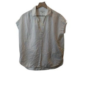 Madewell White Short Sleeve Shirt | M